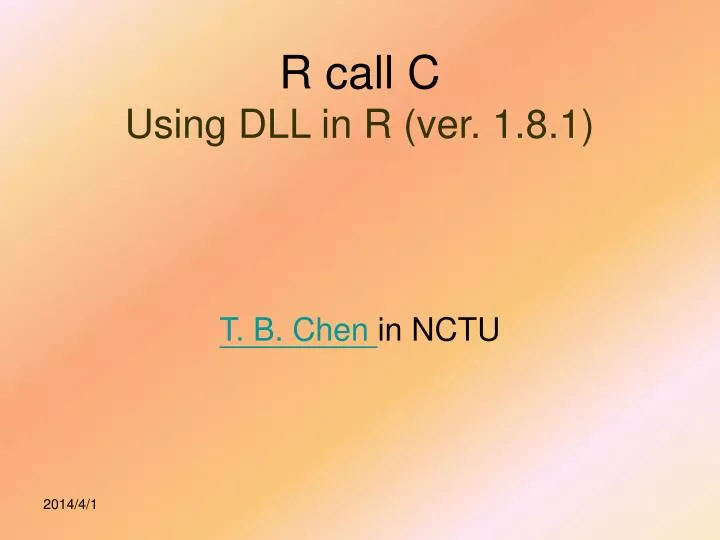 r call c using dll in r ver 1 8 1