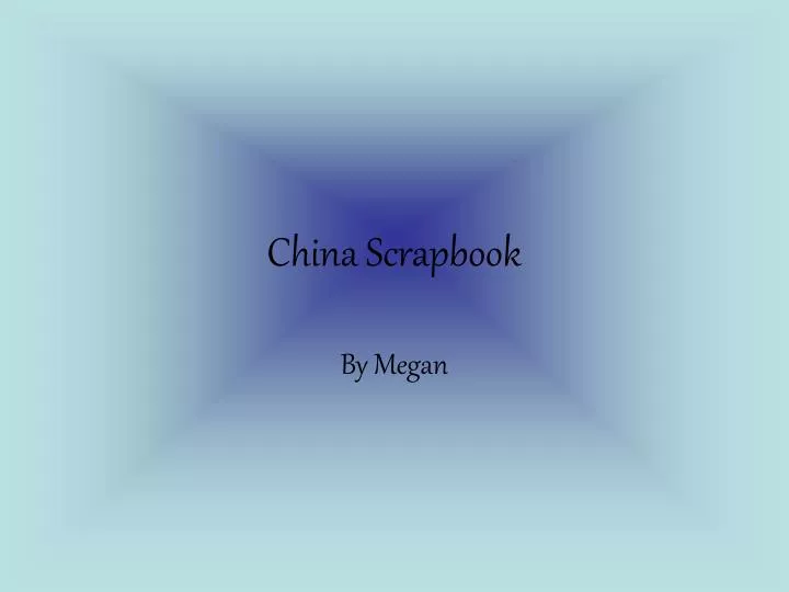china scrapbook