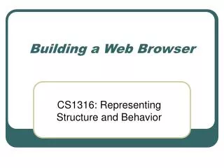 Building a Web Browser