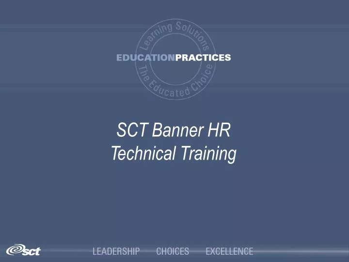 sct banner hr technical training