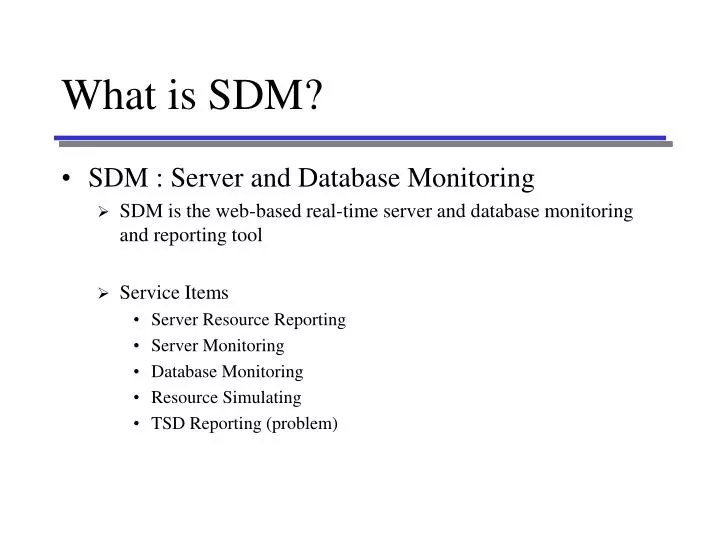 what is sdm