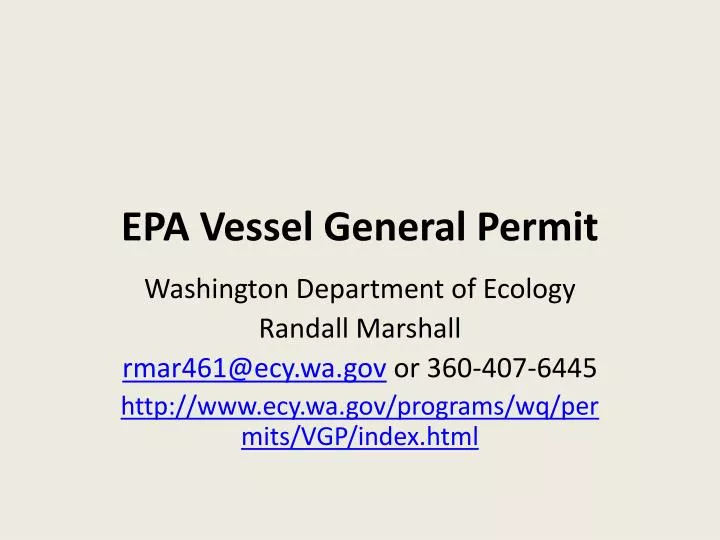 epa vessel general permit