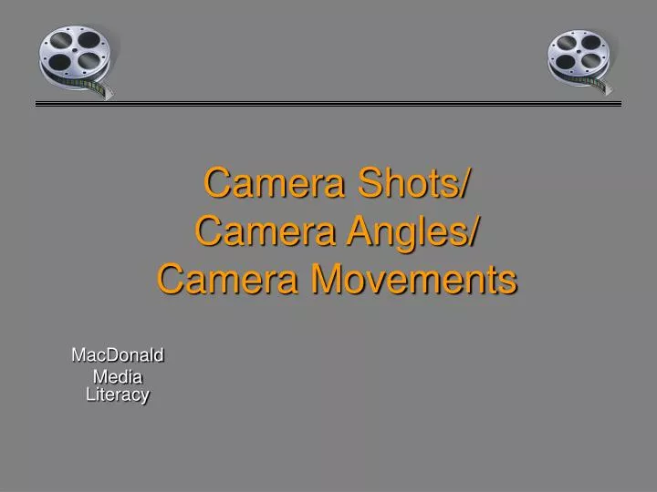 camera shots camera angles camera movements