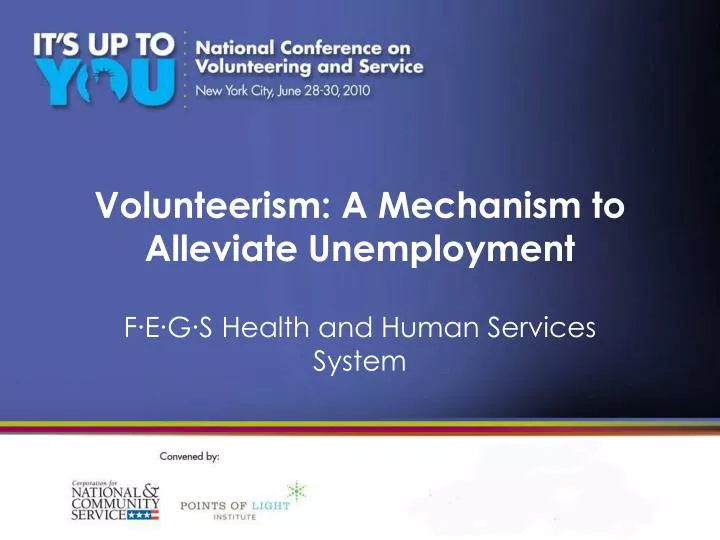 volunteerism a mechanism to alleviate unemployment