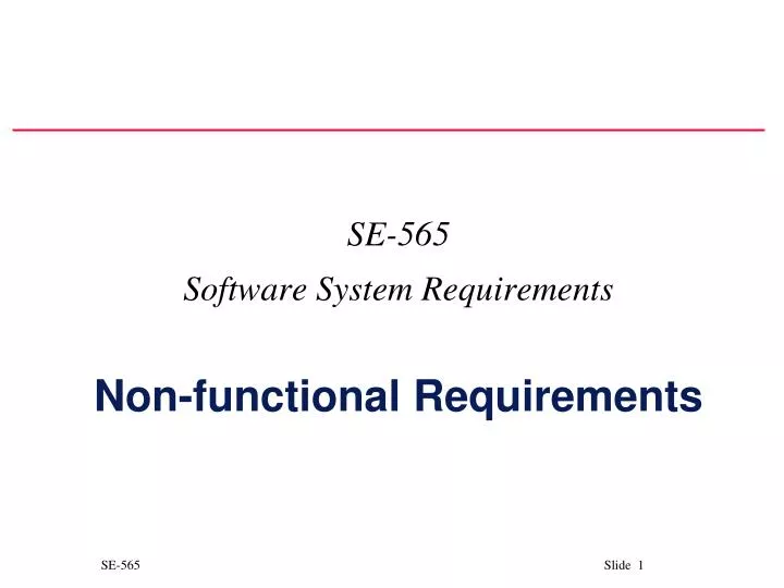 se 565 software system requirements non functional requirements