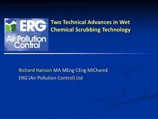 Two Technical Advances in Wet Chemical Scrubbing Technology