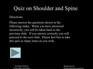 Quiz on Shoulder and Spine