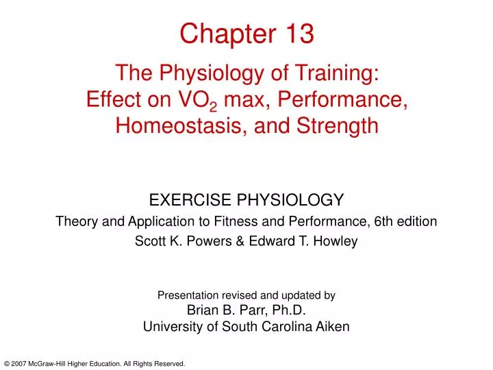 chapter 13 the physiology of training effect on vo 2 max performance homeostasis and strength