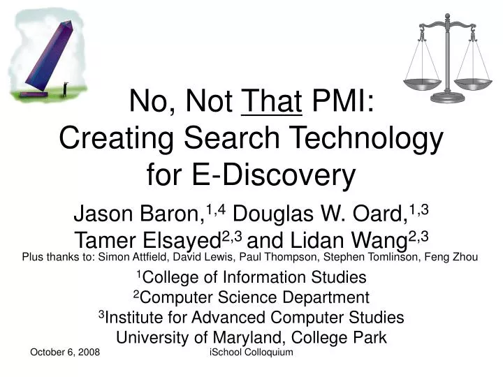no not that pmi creating search technology for e discovery