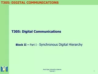 T305: Digital Communications
