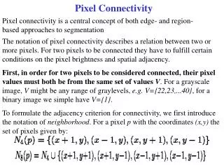 Pixel Connectivity