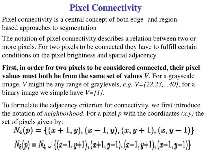 pixel connectivity