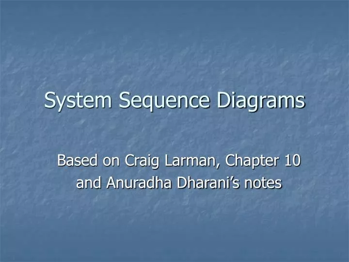 system sequence diagrams