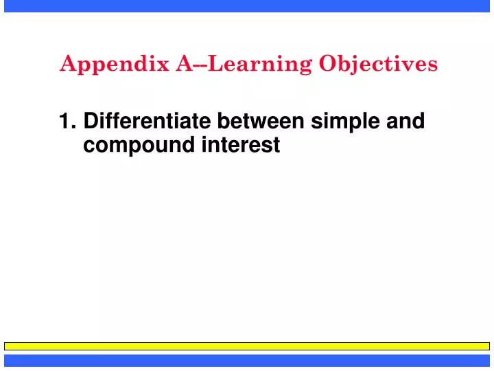 appendix a learning objectives