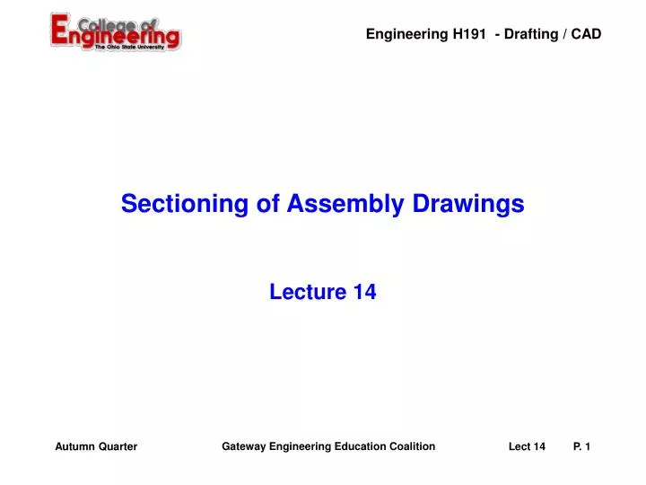 sectioning of assembly drawings