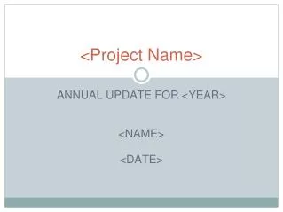 &lt;Project Name&gt;