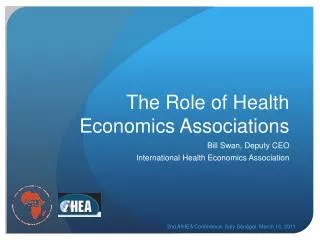 The Role of Health Economics Associations