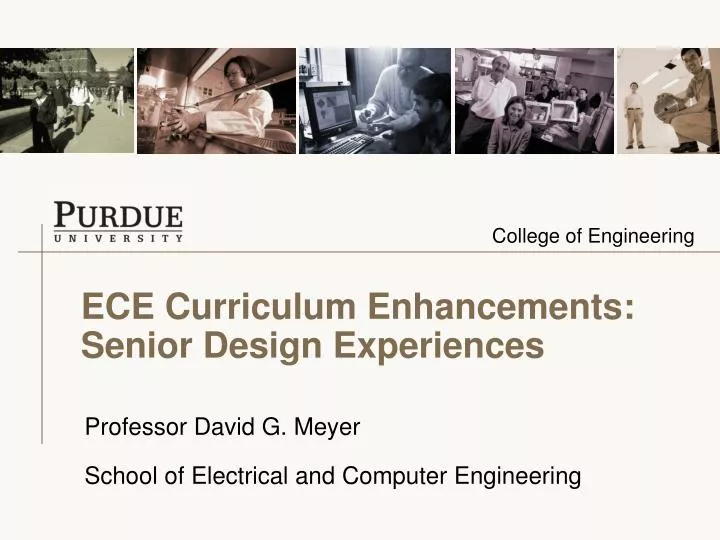 ece curriculum enhancements senior design experiences