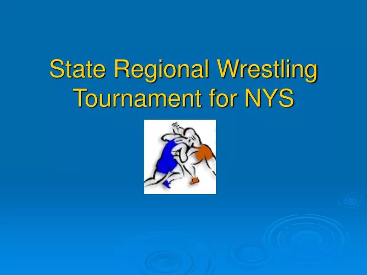 state regional wrestling tournament for nys