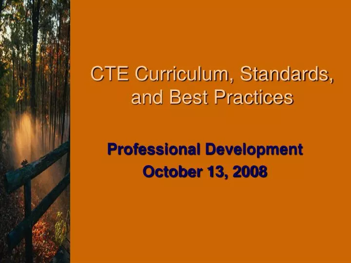 cte curriculum standards and best practices