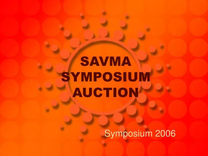 savma symposium auction