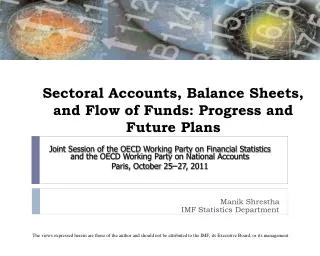 Sectoral Accounts, Balance Sheets, and Flow of Funds: Progress and Future Plans