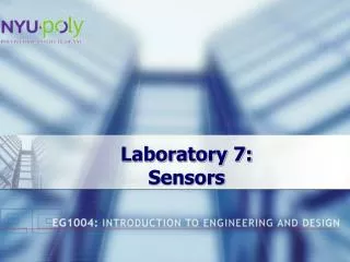 Laboratory 7: Sensors