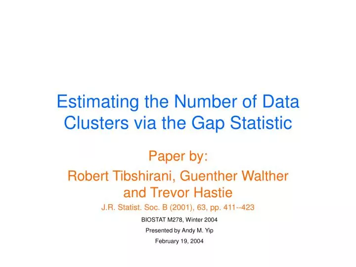 estimating the number of data clusters via the gap statistic