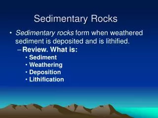 Sedimentary Rocks