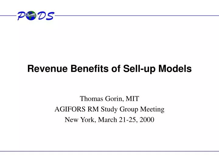 revenue benefits of sell up models