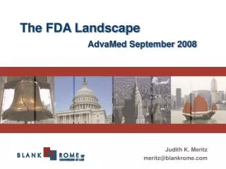 The FDA Landscape AdvaMed September 2008