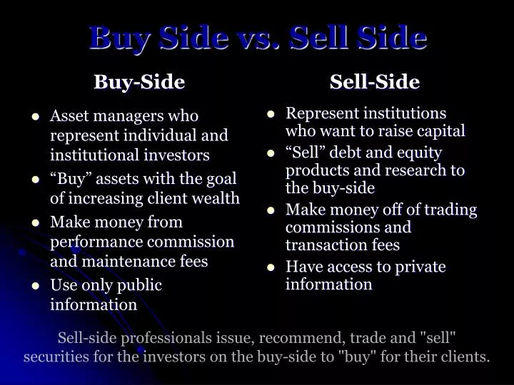 buy side vs sell side
