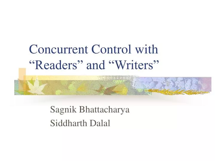 concurrent control with readers and writers