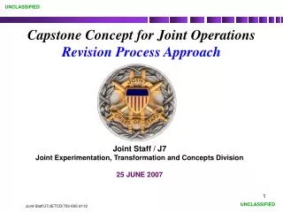 Capstone Concept for Joint Operations Revision Process Approach