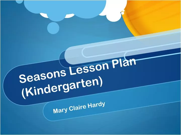 seasons lesson plan kindergarten