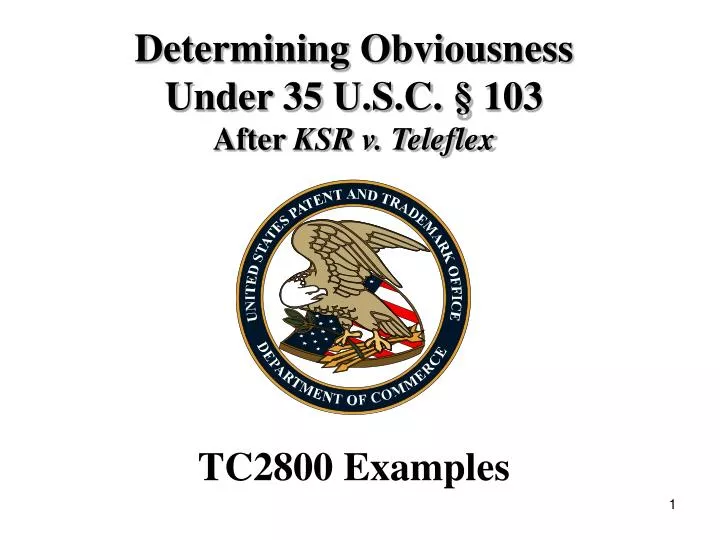 determining obviousness under 35 u s c 103 after ksr v teleflex