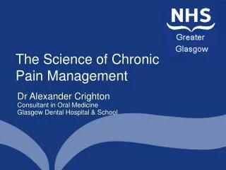 The Science of Chronic Pain Management