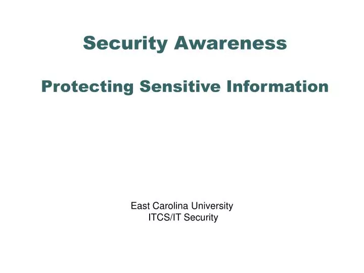 security awareness protecting sensitive information