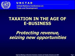 TAXATION IN THE AGE OF E-BUSINESS Protecting revenue, seizing new opportunities