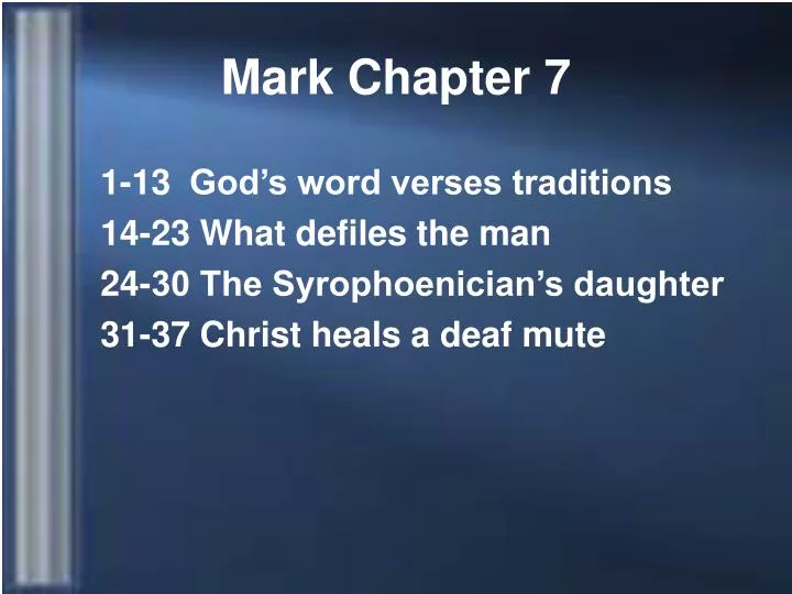 mark chapter 7