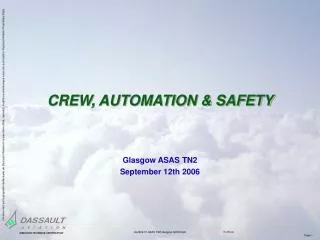 CREW, AUTOMATION &amp; SAFETY