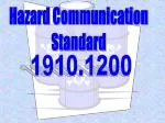 Hazard Communication Standard - slide 1