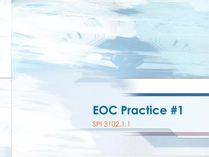 eoc practice 1