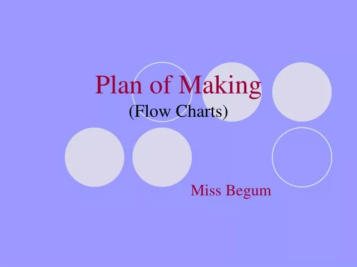 plan of making flow charts