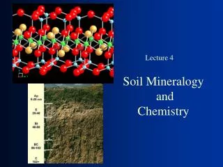 Soil Mineralogy and Chemistry