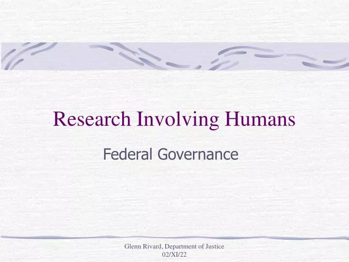 research involving humans