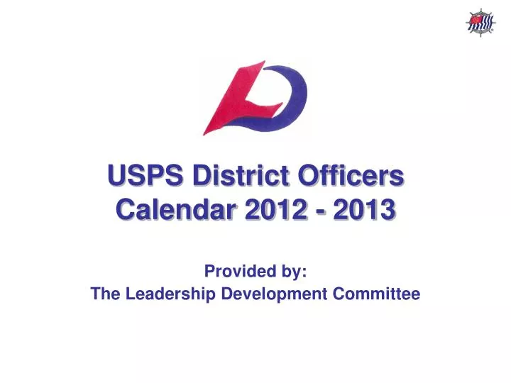 usps district officers calendar 2012 2013