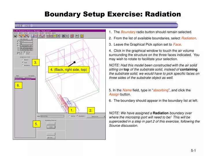 boundary setup exercise radiation