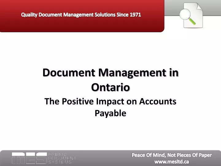 document management in ontario