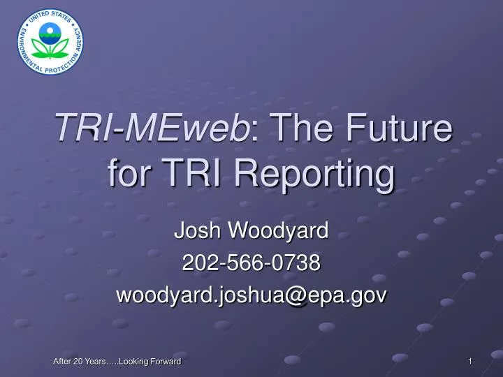 tri meweb the future for tri reporting